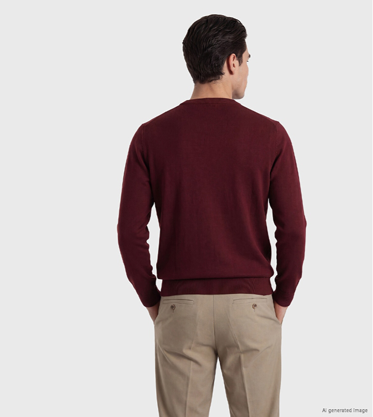 Solid Crew Neck Sweater