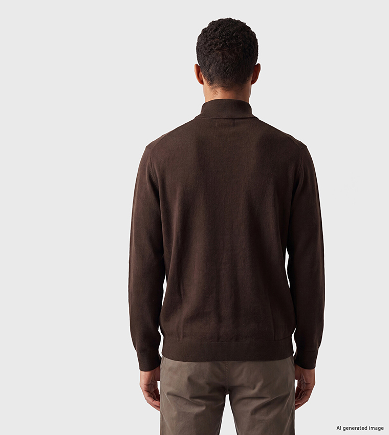 Solid Collared Regular Fit Cardigan