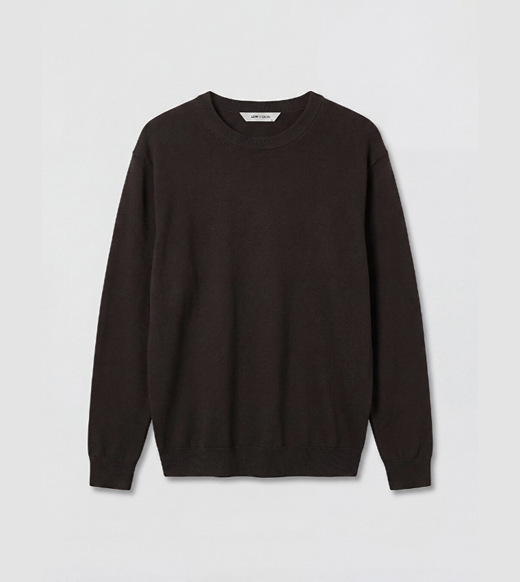 Solid Crew Neck Sweater