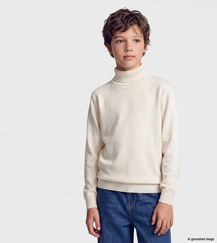 Solid Turtle Neck Sweater