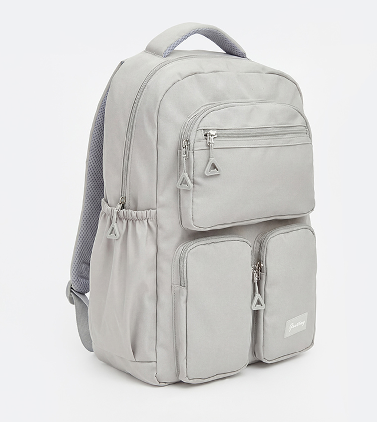 Label Detail Multipocket Backpack