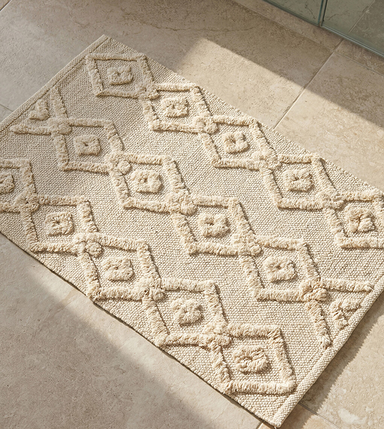 Geometric Patterned Bath Mat, 50x80cm