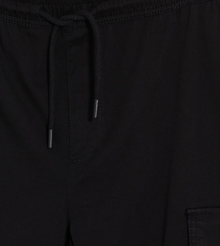 XSIDE Solid Regular Fit Cargo Trousers