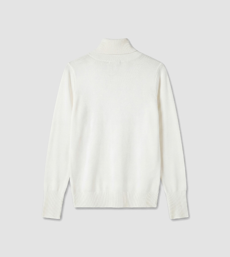 اٍل سي واي كيكي  سترات بياقة سلحفاة - أبيض Turtle neck Sweaters