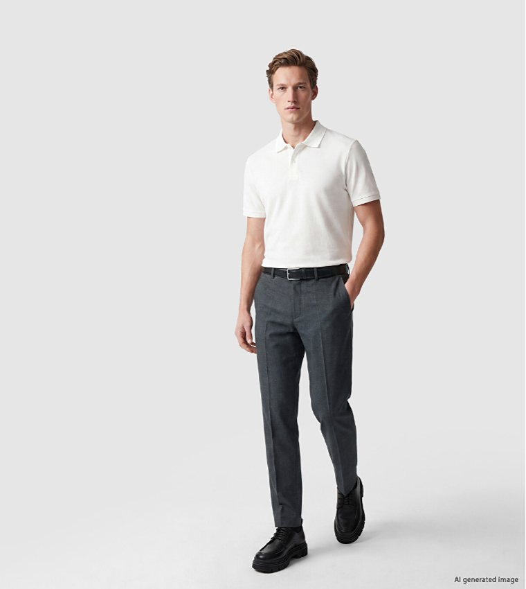 Solid Regular Fit Trousers