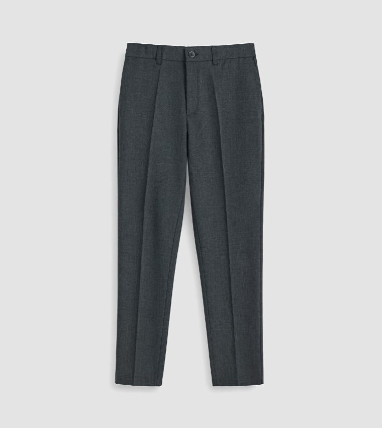 Solid Regular Fit Trousers