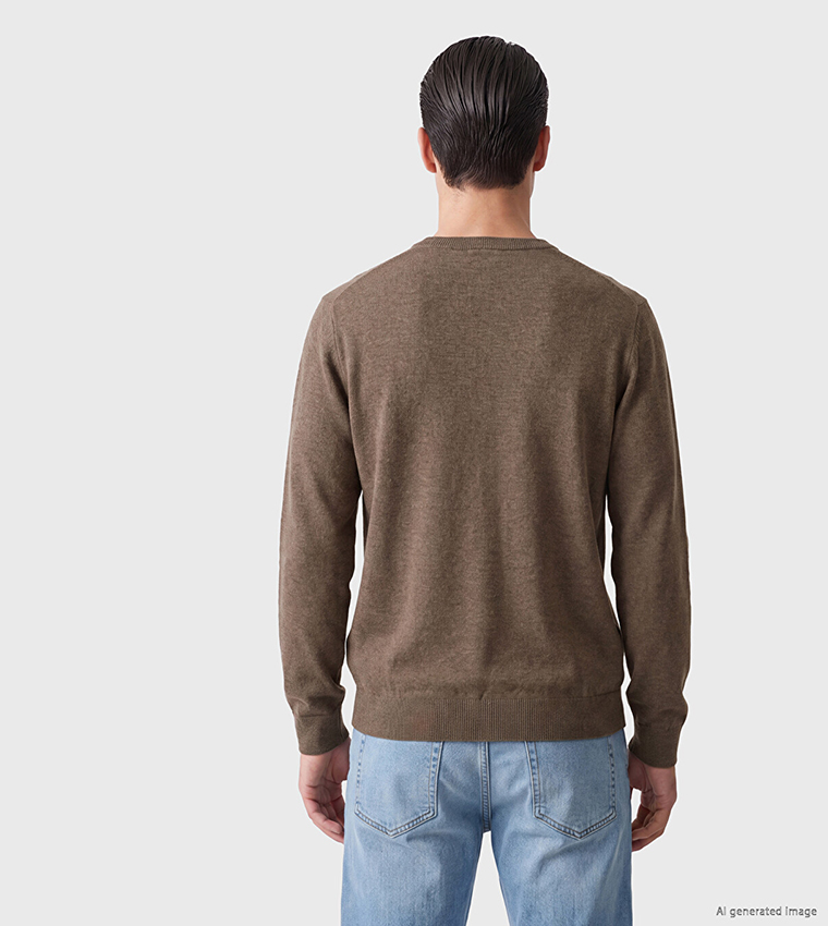 Solid Crew Neck Sweater