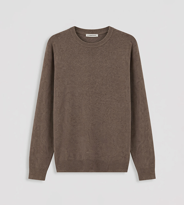 Solid Crew Neck Sweater