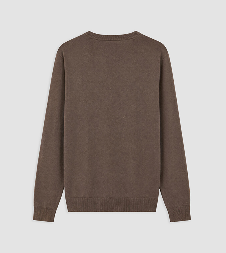 Solid Crew Neck Sweater