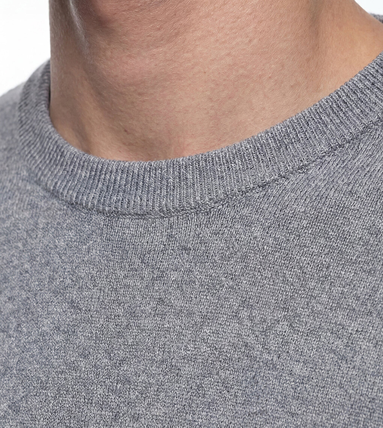 Solid Crew Neck Sweater