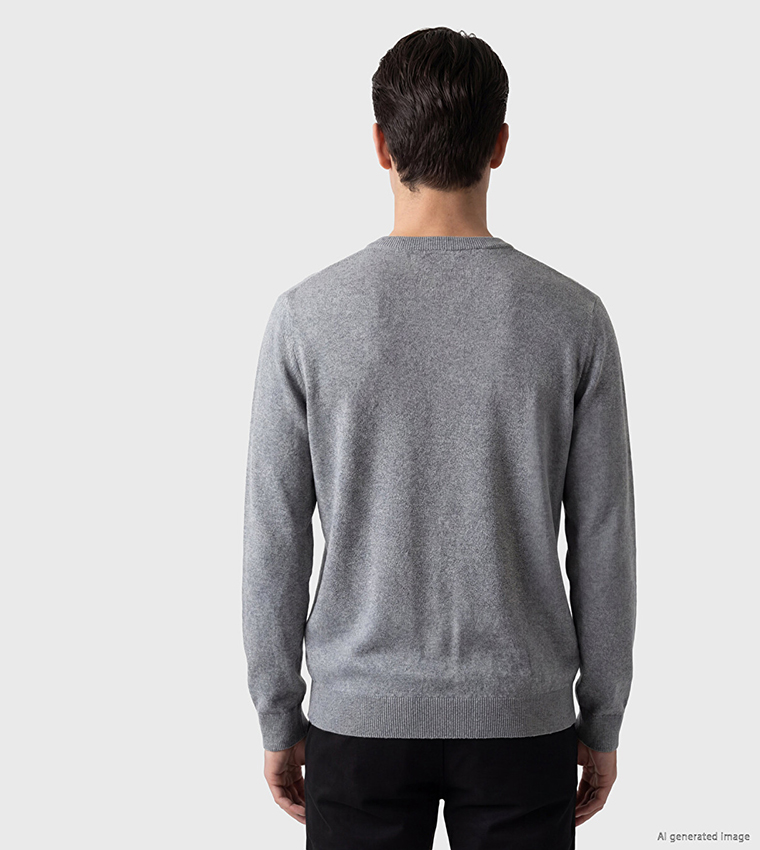 Solid Crew Neck Sweater