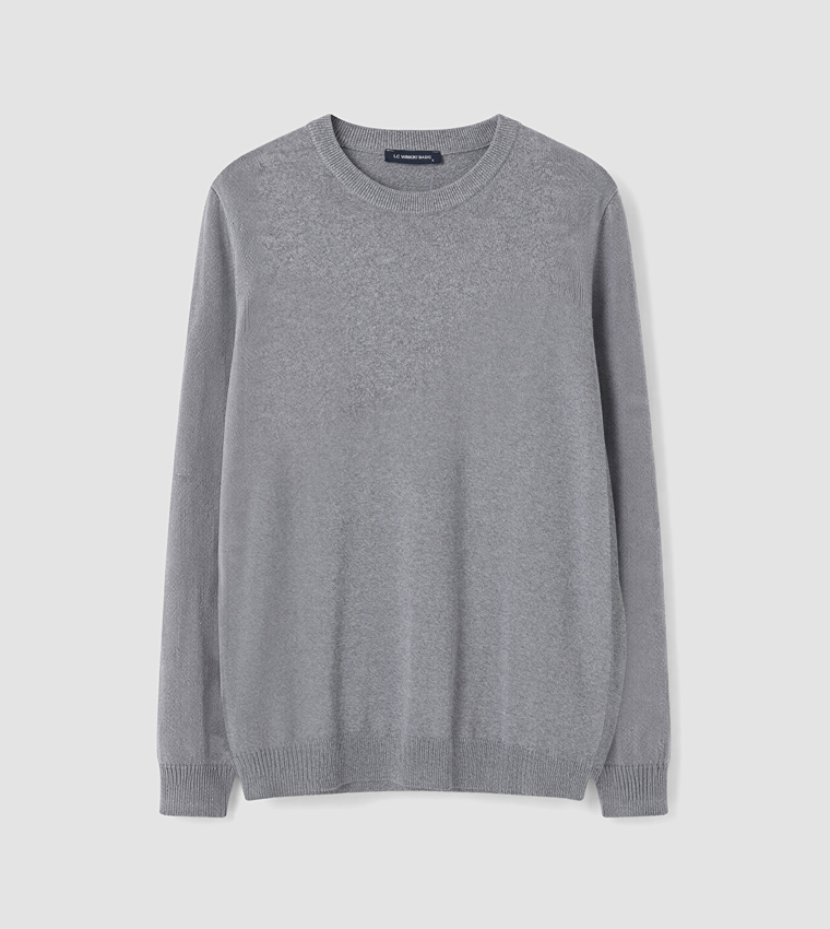Solid Crew Neck Sweater