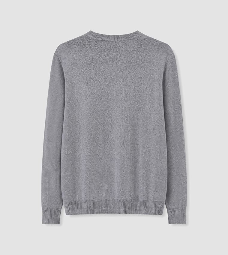 Solid Crew Neck Sweater