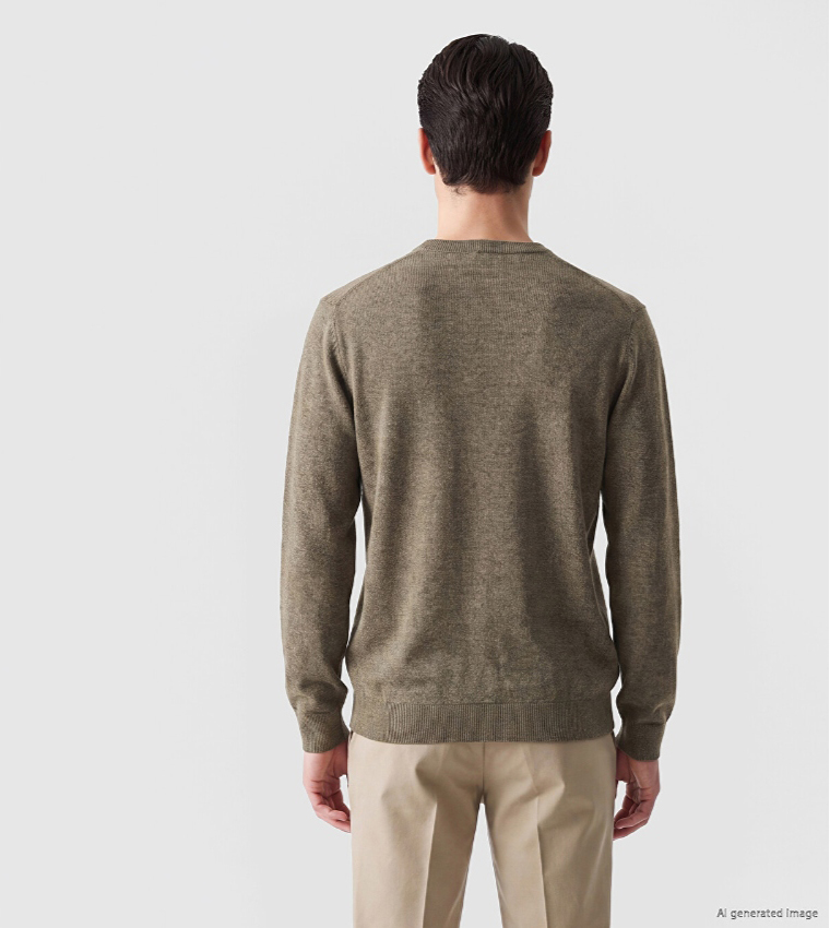 Solid Crew Neck Sweater
