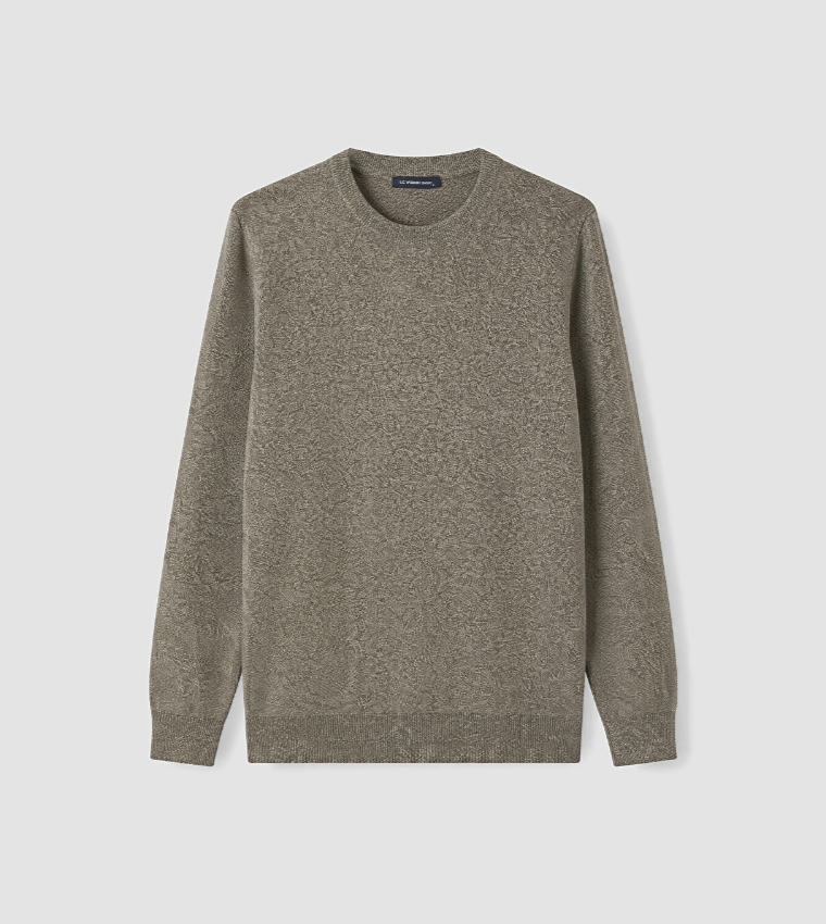 Solid Crew Neck Sweater