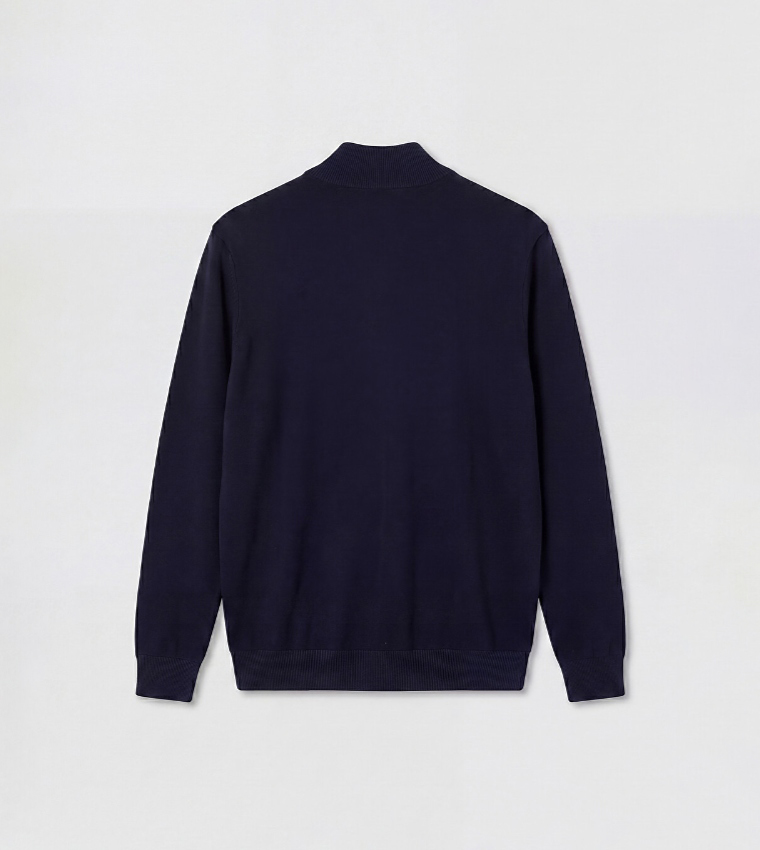 Solid Mock Neck Sweater