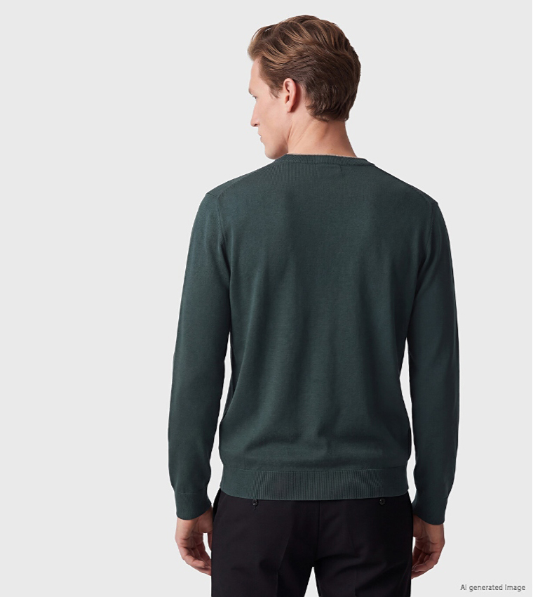 Solid Crew Neck Sweater