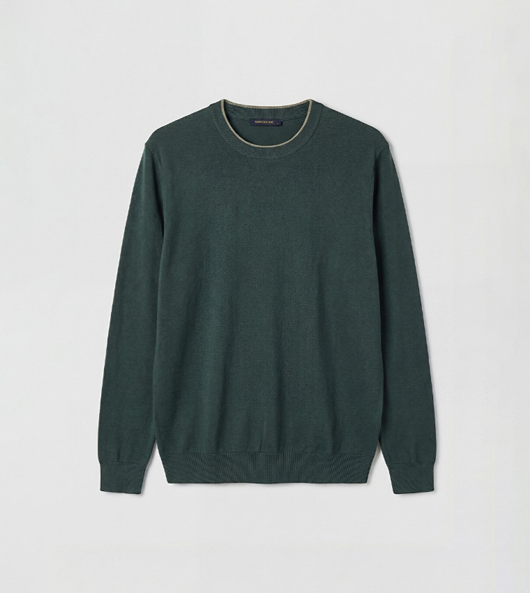 Solid Crew Neck Sweater