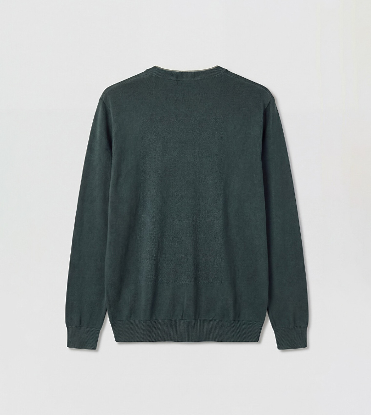 Solid Crew Neck Sweater