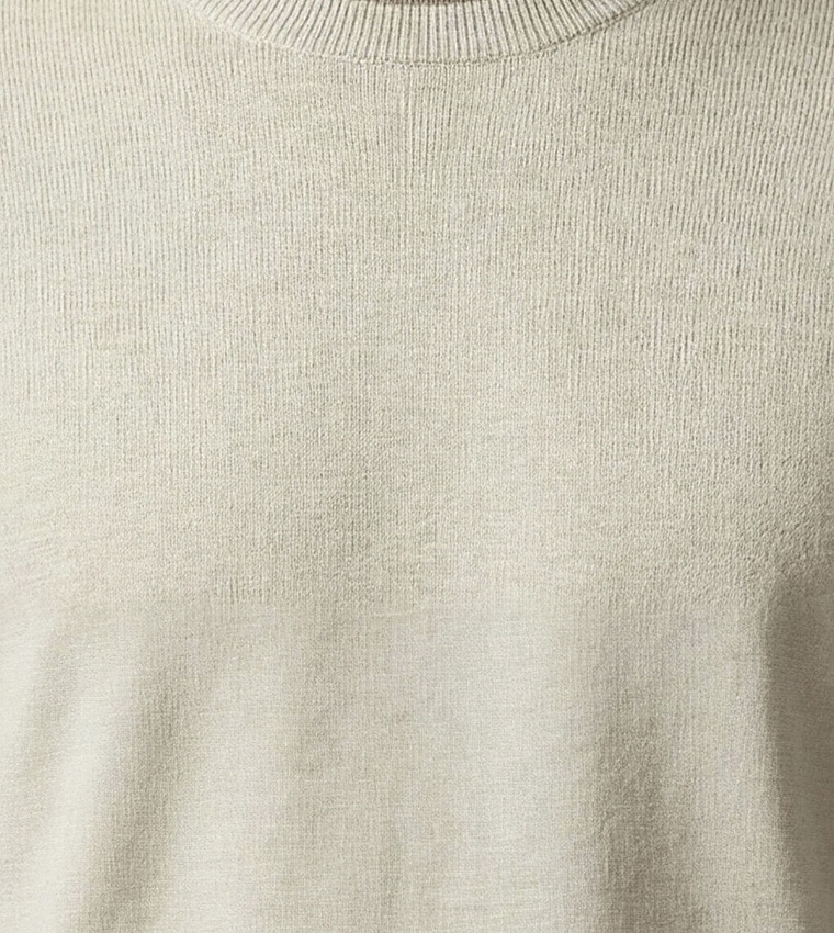 Solid Crew Neck Sweater