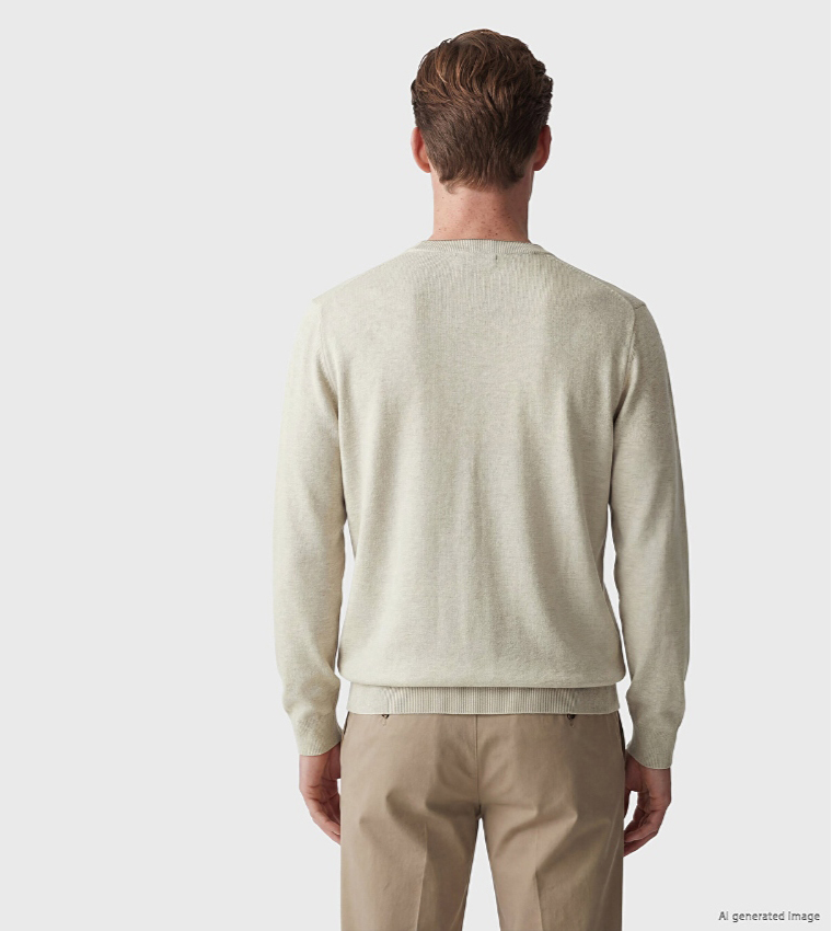 Solid Crew Neck Sweater