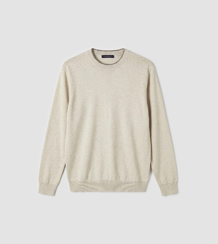 Solid Crew Neck Sweater