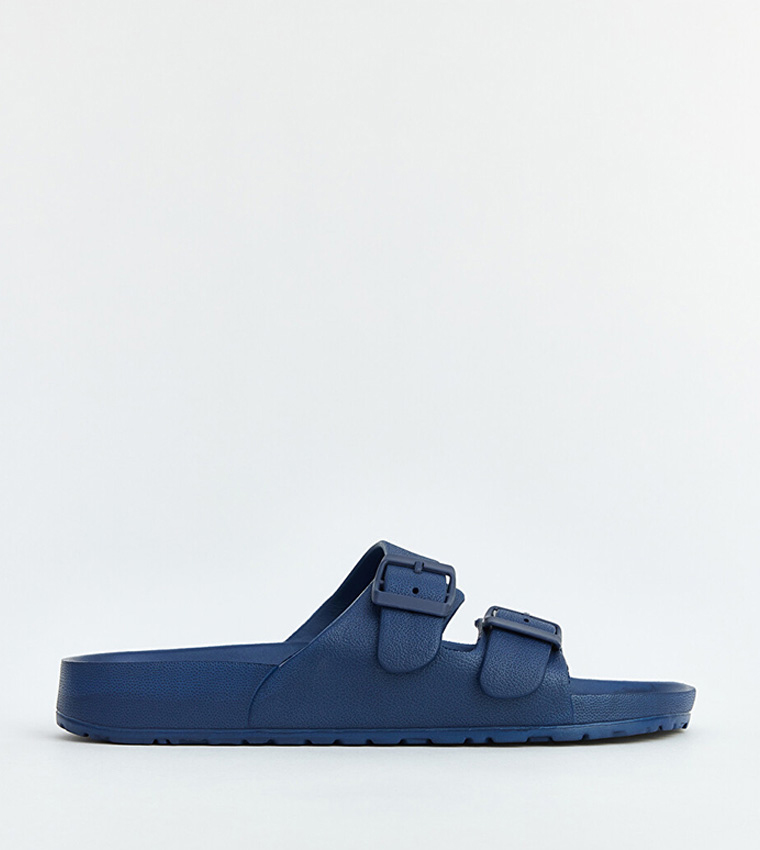 Solid Double Buckle Strap Slides