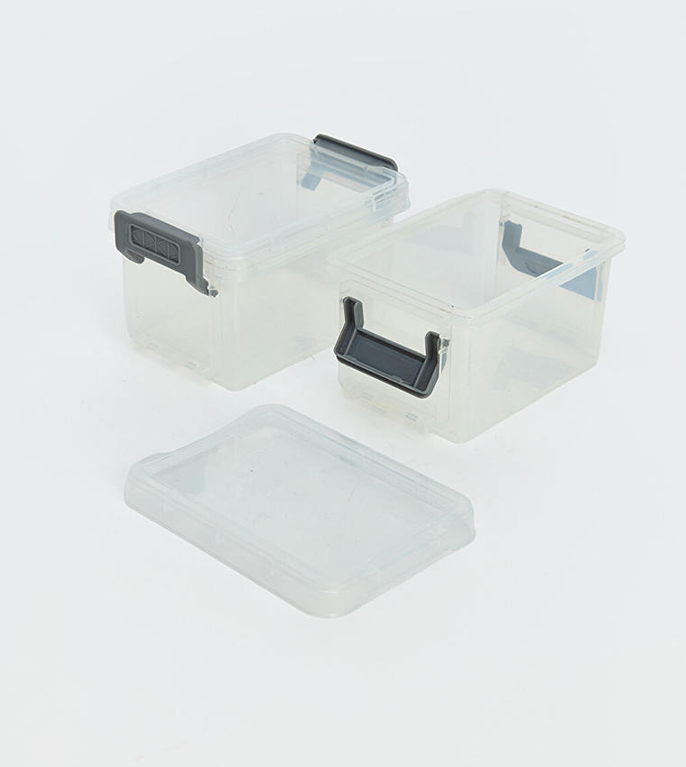2-Pack Plastic Storage Container Set