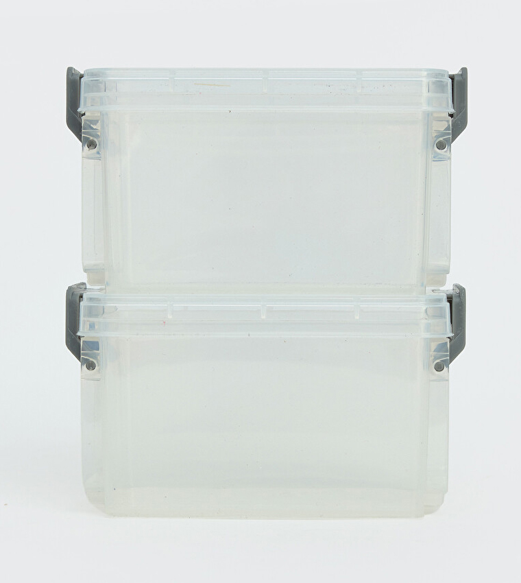 2-Pack Plastic Storage Container Set