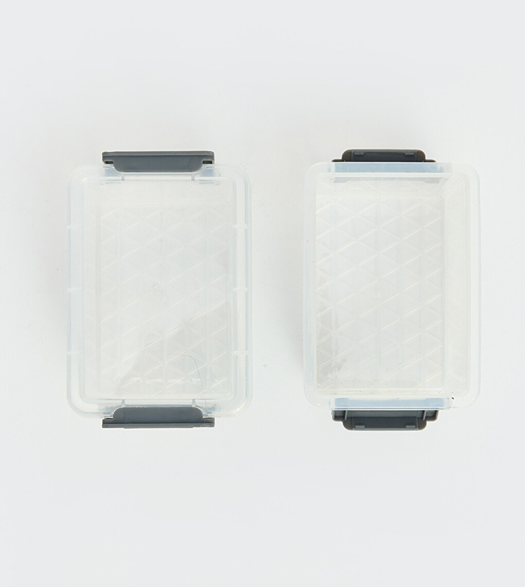 2-Pack Plastic Storage Container Set