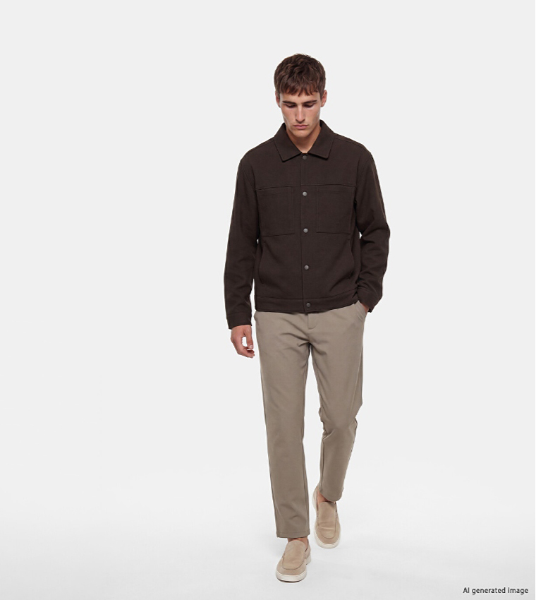 LC Waikiki  Casual Jackets - Brown Casual Jackets