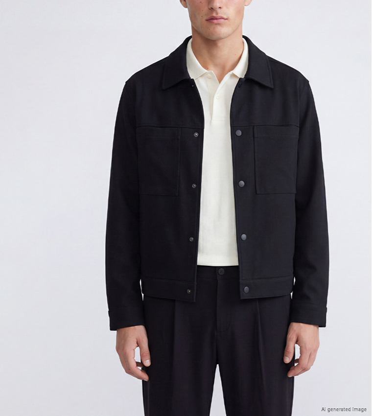 LC Waikiki  Casual Jackets - BLACK Casual Jackets