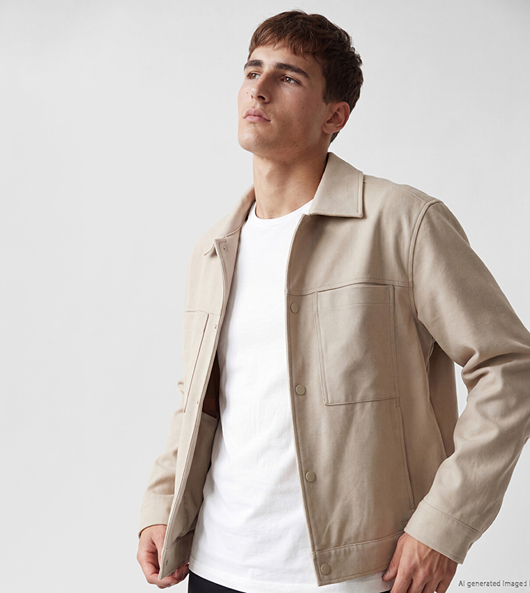 LC Waikiki  Casual Jackets - Beige Casual Jackets