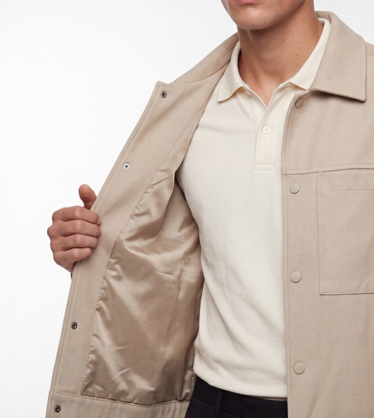 LC Waikiki  Casual Jackets - Beige Casual Jackets