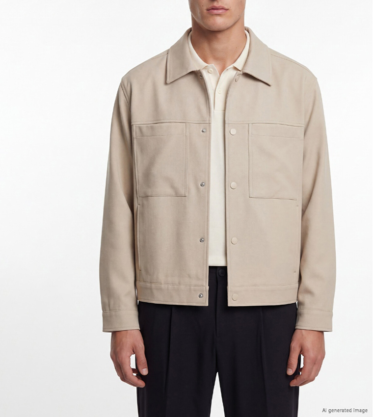 LC Waikiki  Casual Jackets - Beige Casual Jackets
