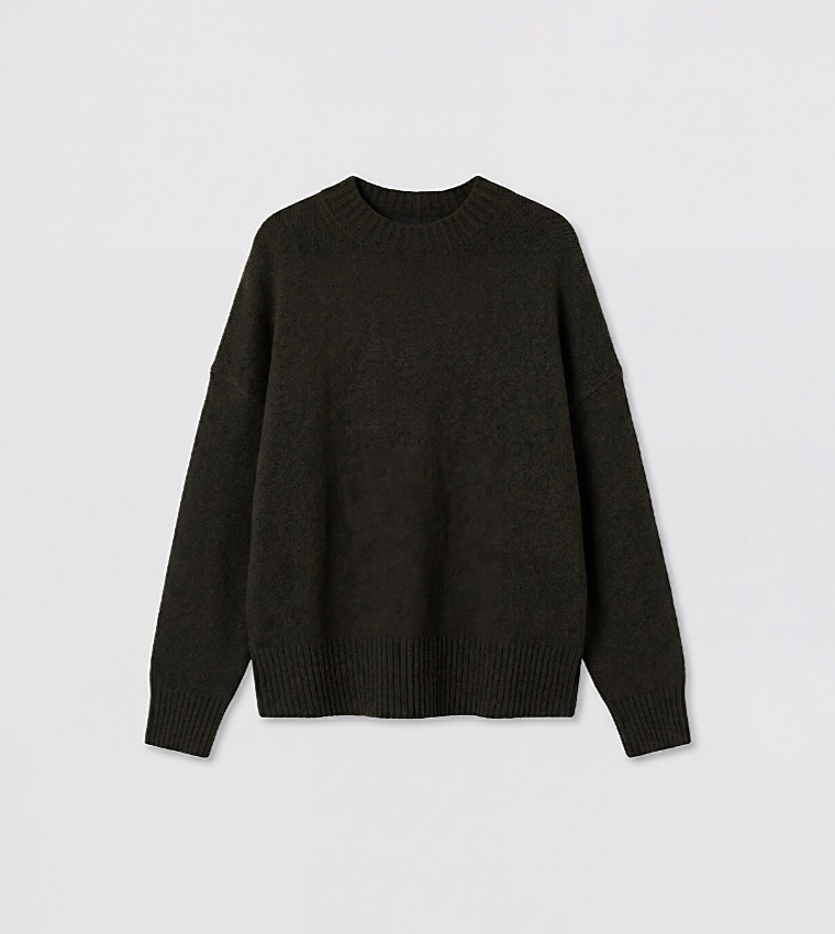LC Waikiki  Round Neck Sweaters - Khaki Round Neck Sweaters