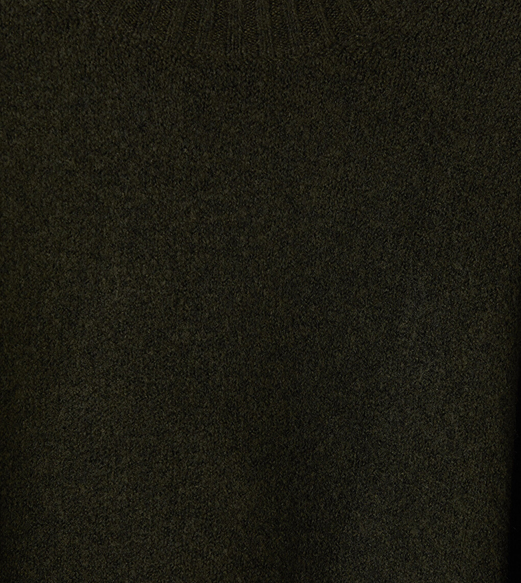LC Waikiki  Round Neck Sweaters - Khaki Round Neck Sweaters