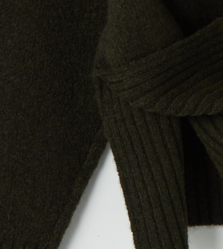 LC Waikiki  Round Neck Sweaters - Khaki Round Neck Sweaters