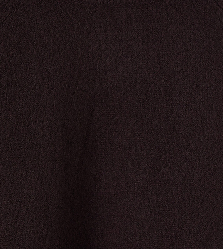 Solid Crew Neck Oversized Sweater
