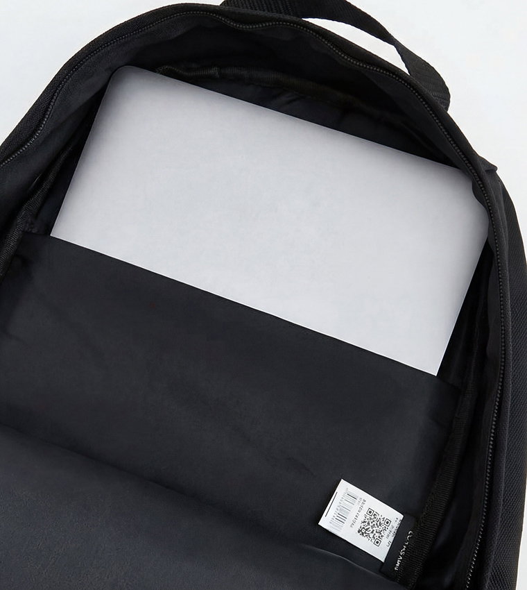 Solid Zip Closure Backpack