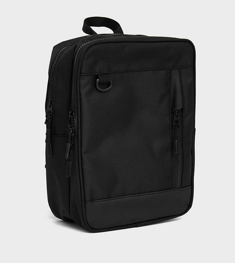 Solid Zip Multi Compartment Backpack