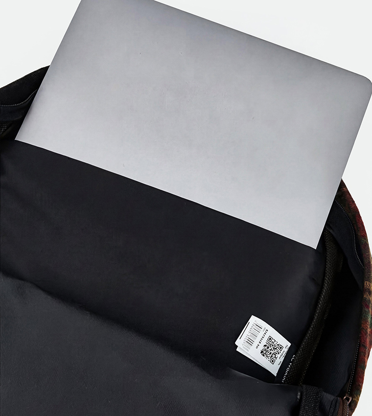 Plaid Front Pocket Backpack