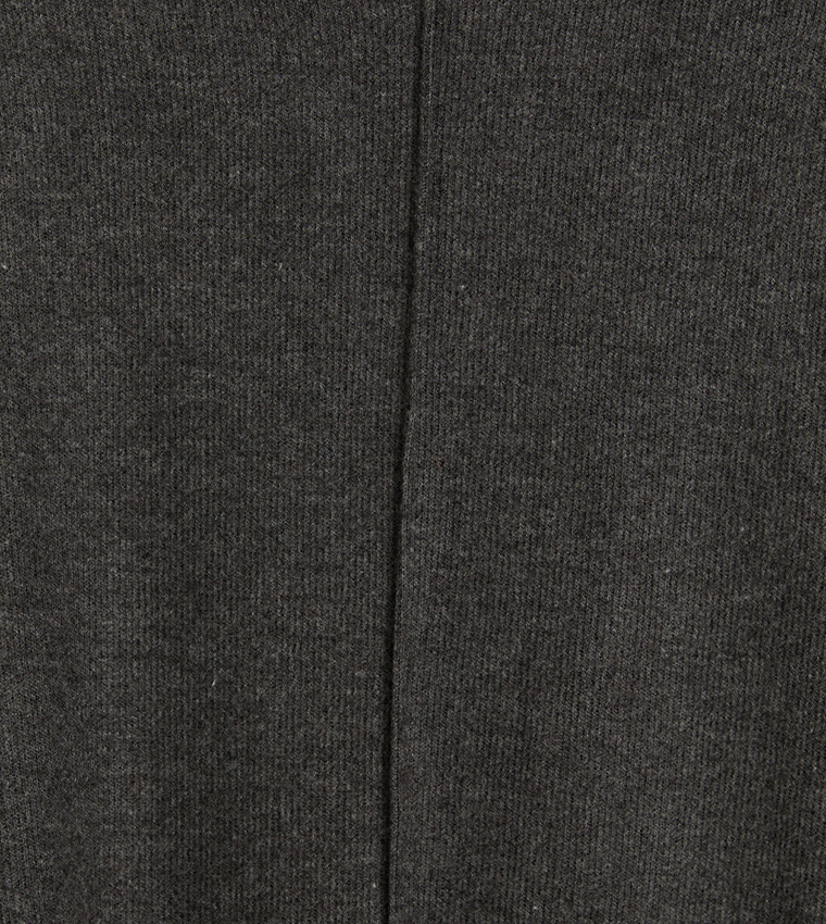Solid Crew Neck Oversized Sweater