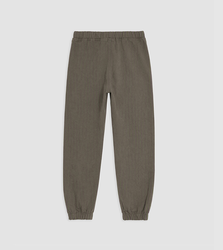 Solid Drawstring Waist Joggers
