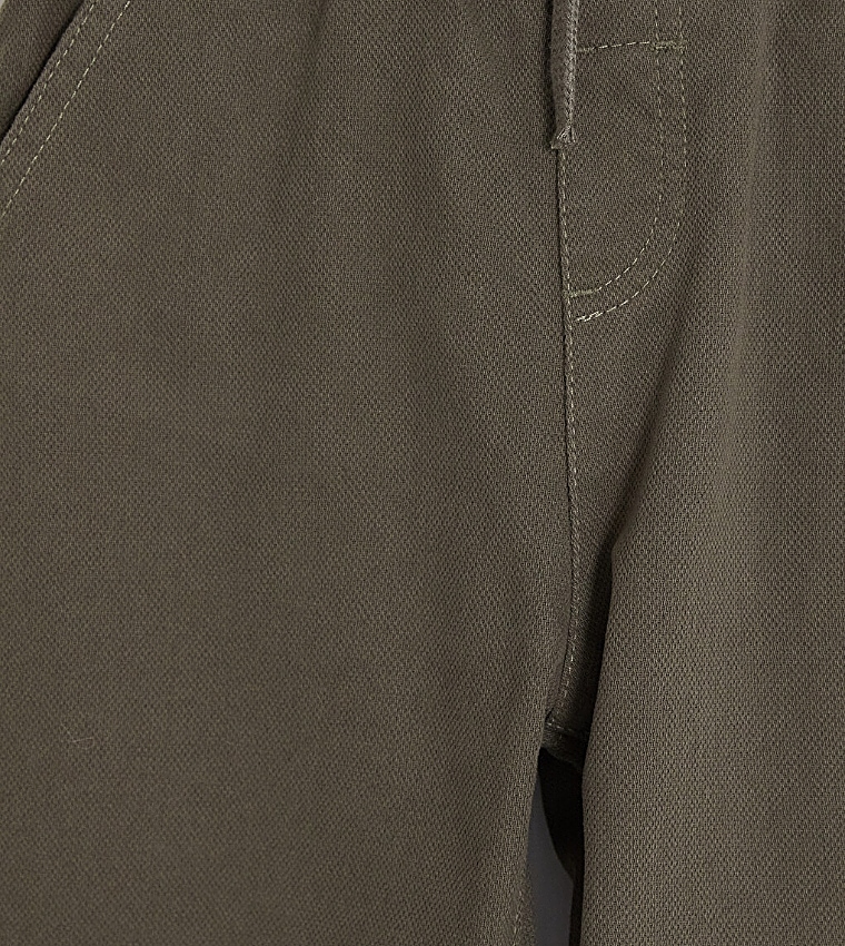 Solid Drawstring Waist Joggers