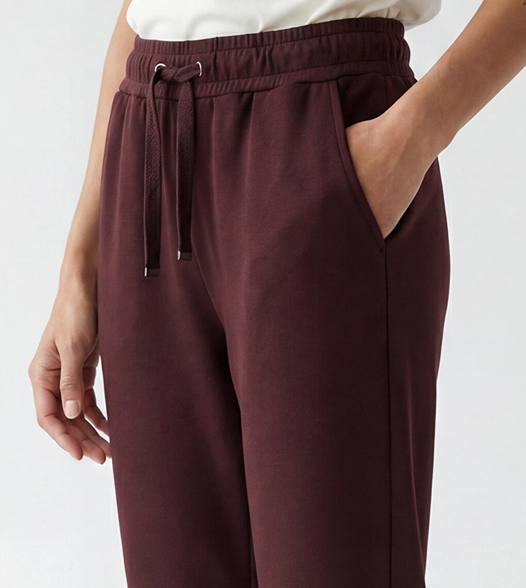 Drawstring Waist Regular Fit Sweatpants