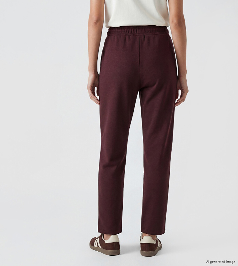 Drawstring Waist Regular Fit Sweatpants