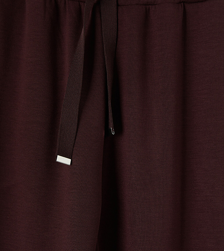 Drawstring Waist Regular Fit Sweatpants