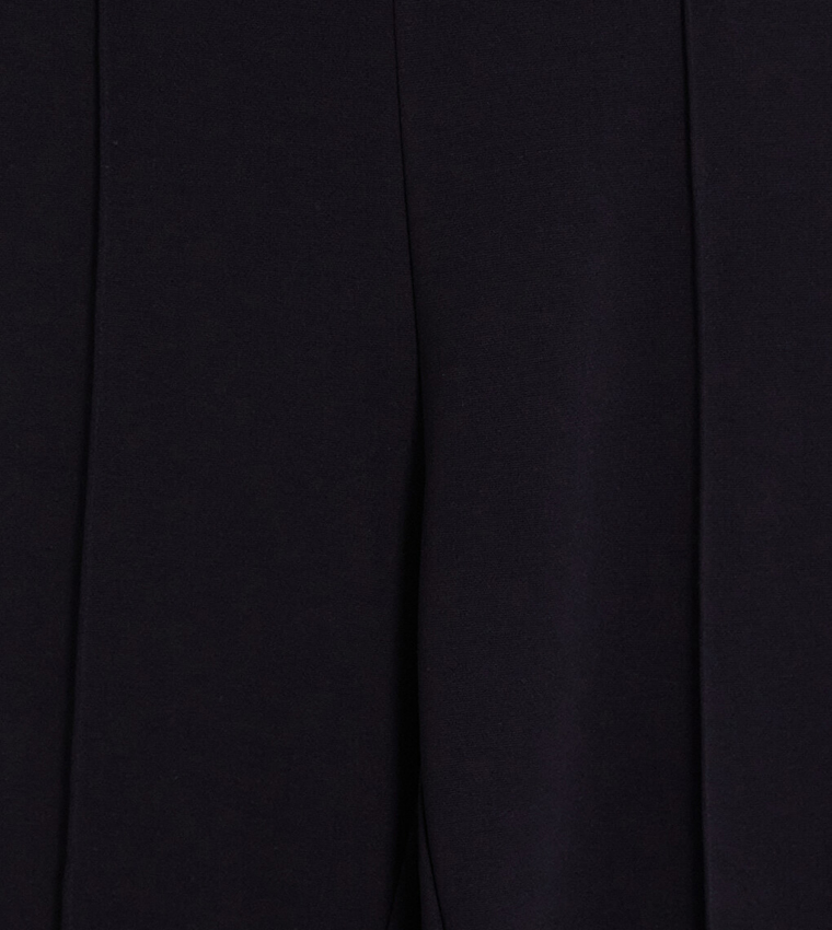 Solid Flared Casual Pants