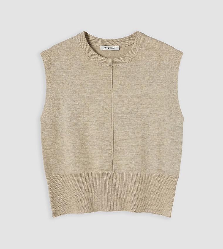 اٍل سي واي كيكي  سترات بياقة دائرية - بيج Round Neck Sweaters